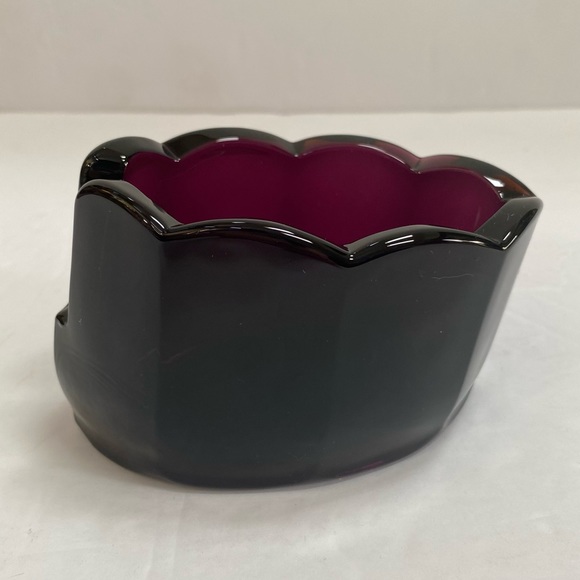 Vintage Clamborn Mule Shoe Translucent Purple Glass Spoon Rest Holder Kitchen - Picture 5 of 9